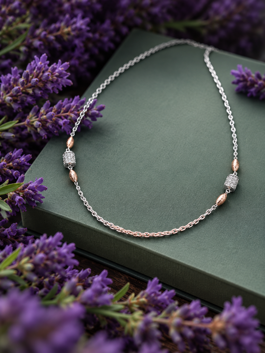 Orange Beaded Stone Necklace Set