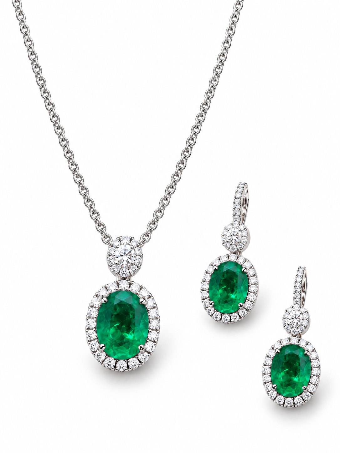 Green Stone Double Layer Necklace view 3