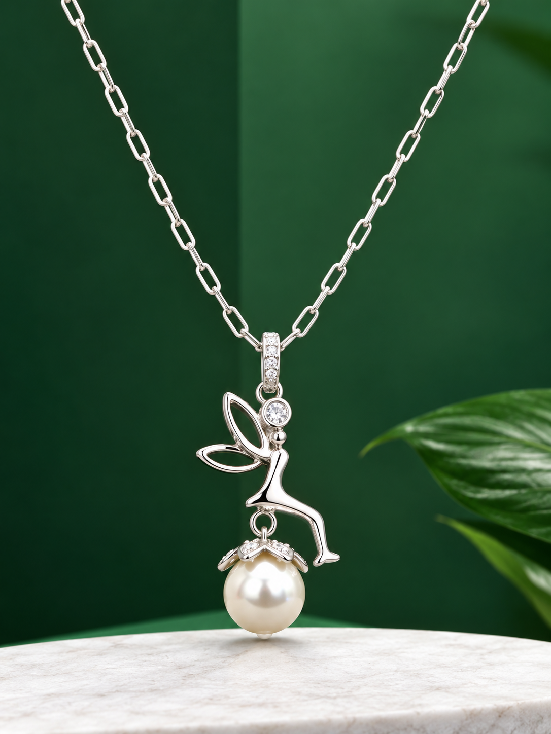 Elegant Crystal Charm Pendant Necklace
