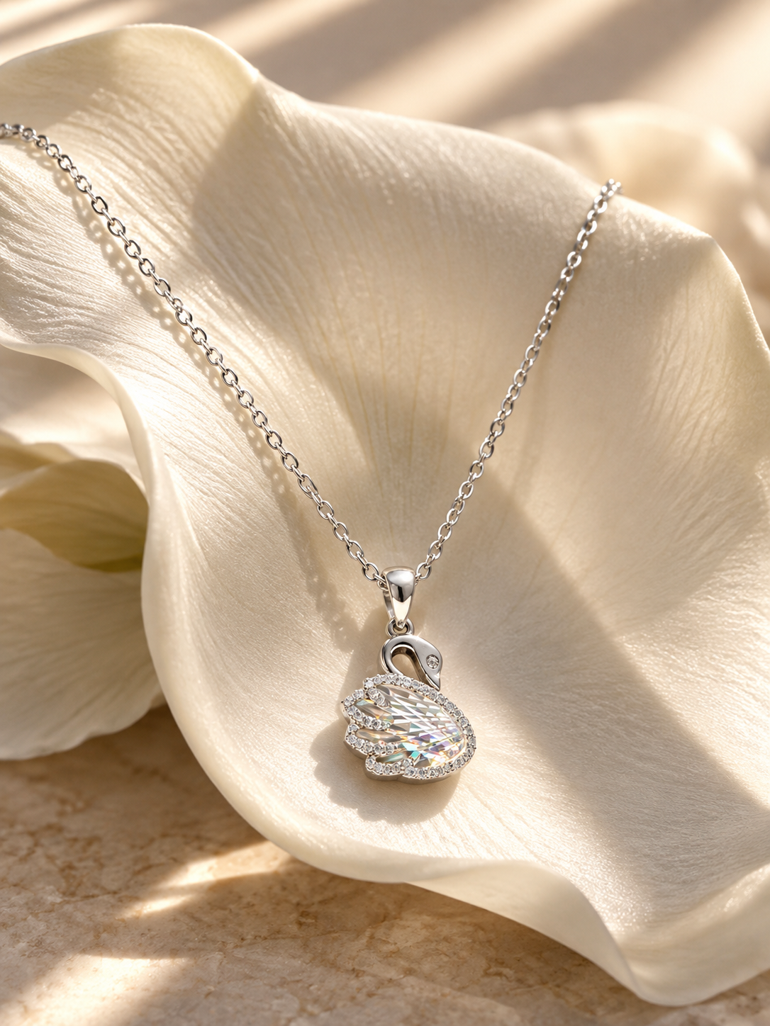 Silver Floral Pendant