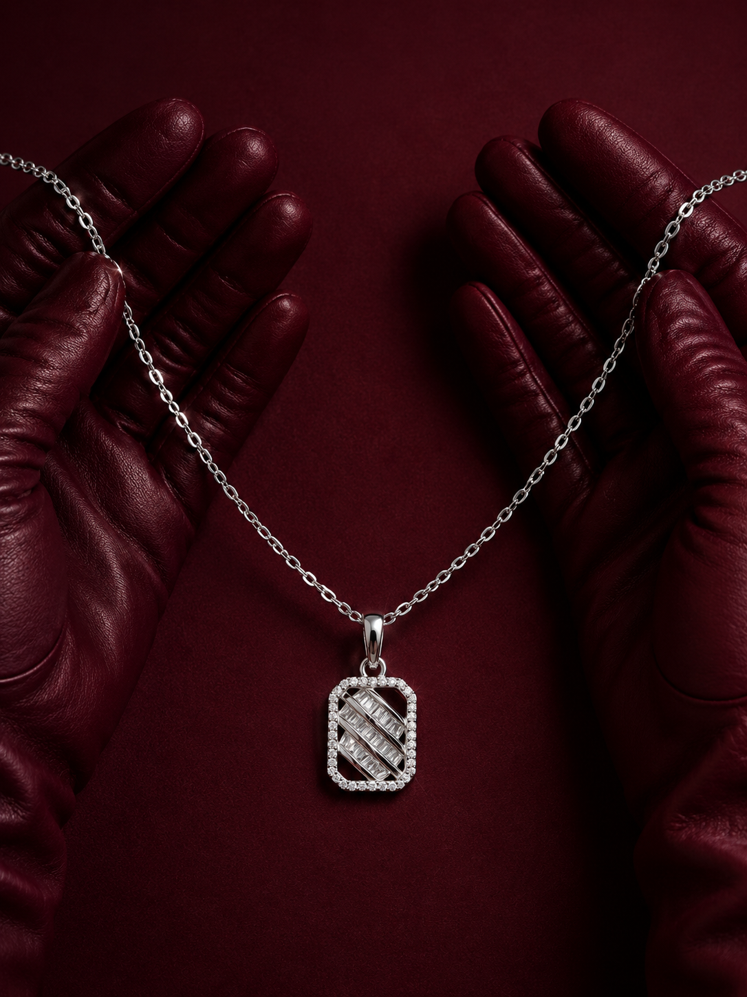 Elegant Floral 925 Silver Pendant