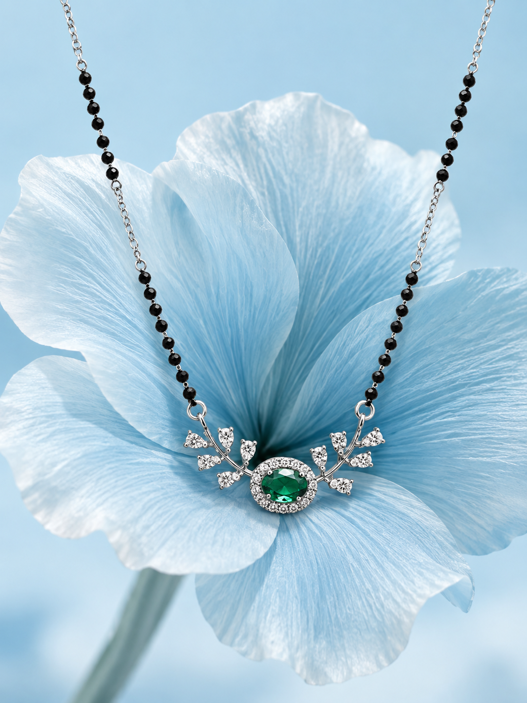 Elegant Green Stone Layered Necklace