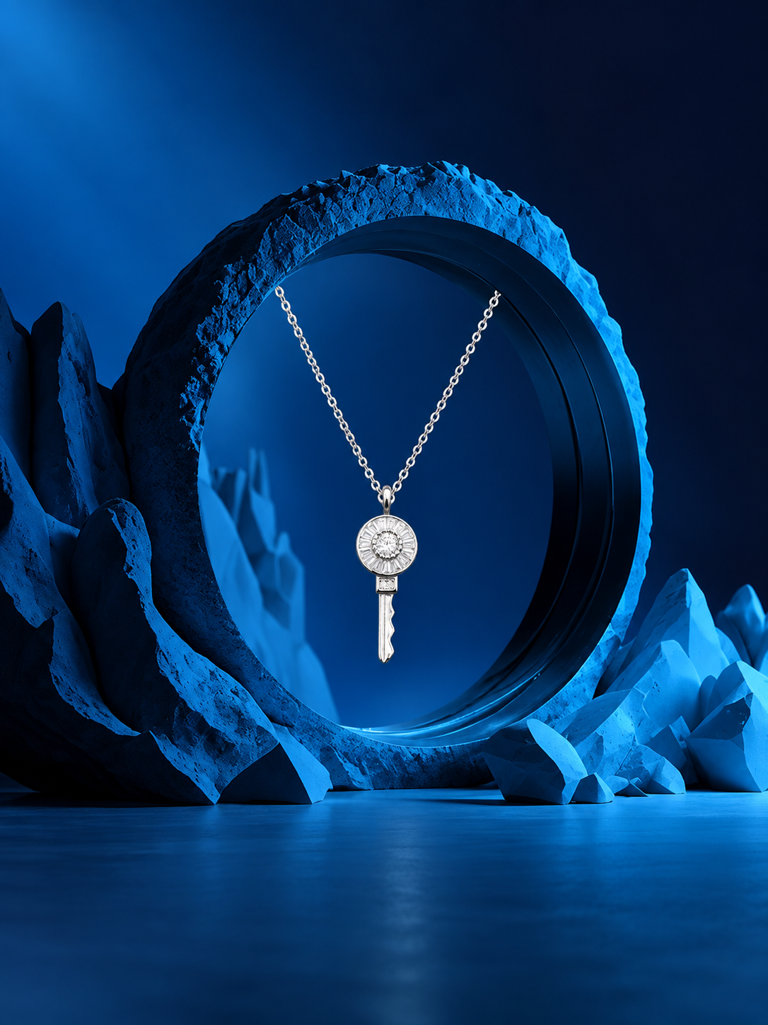 Elegant Solitaire Heart Pendant Necklace